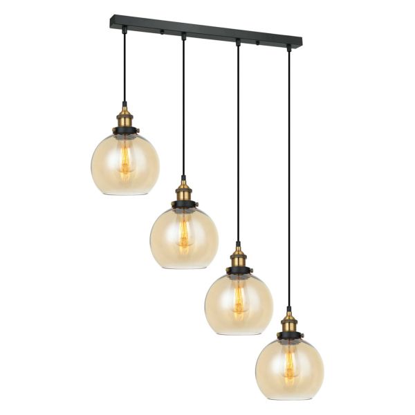 Lampa wisząca Italux MDM-4330/4 GD+AMB Cardena