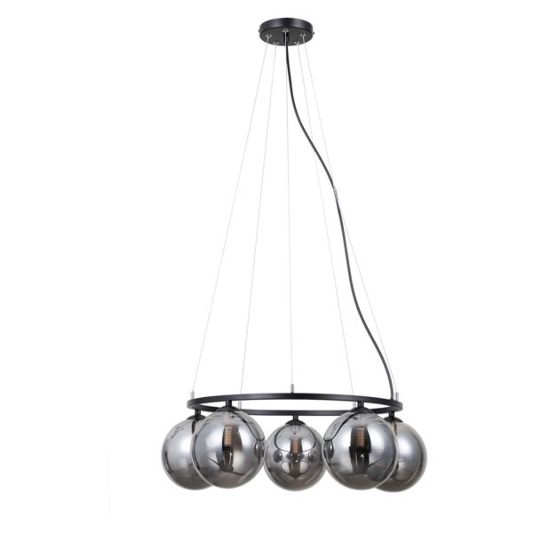 Żyrandol Italux PND-1098-5R-BK Molite