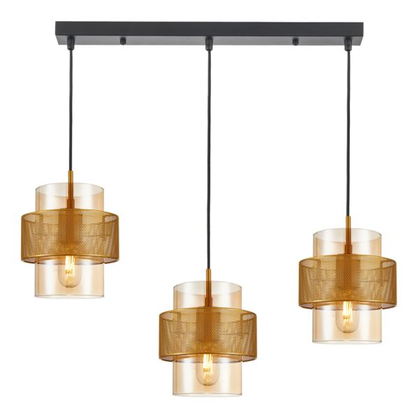 Підвісний світильник Italux PND-22132-3S-GD-AMB Vinoti