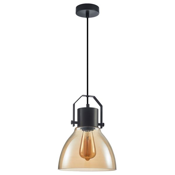 Lampa wisząca Italux PND-22371-1-BK+AMB Darlena