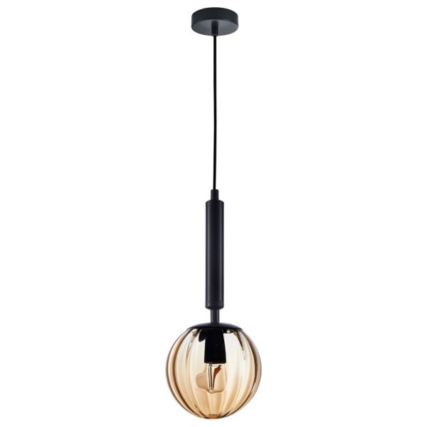 Lampa wisząca Italux PND-2324-1 BK+AMB Ravena