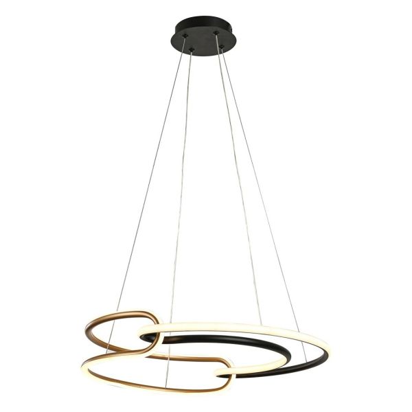 Żyrandol Italux PND-24002-BK-GD Casar