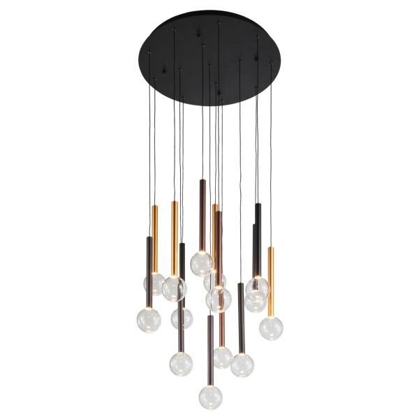 Lampa wisząca Italux PND-24019-14A-BK Alinos