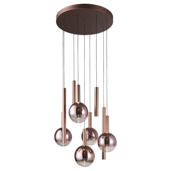Lampa wisząca Italux PND-24038-9A-COPP Camino