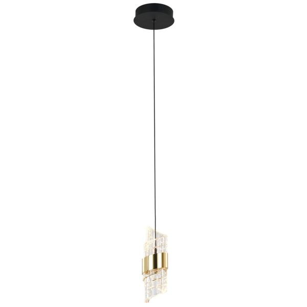 Lampa wisząca Italux PND-26374-1-8W-3K-BK-GD Tonga