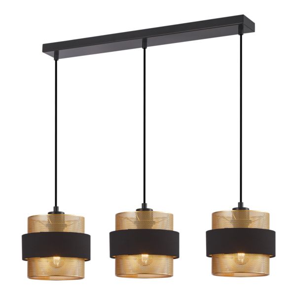 Lampa wisząca Italux PND-27467-3-BK-GD Bans