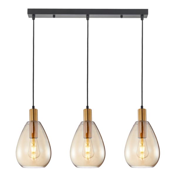 Lampa wisząca Italux PND-27812-3-BRO-AMB Zulo