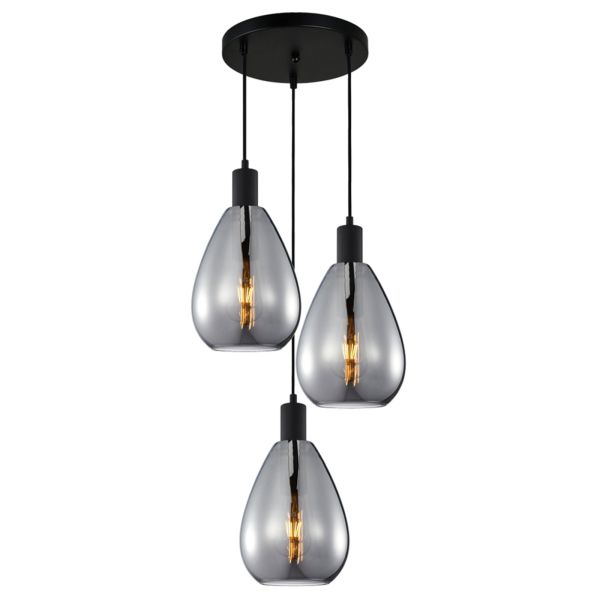 Lampa wisząca Italux PND-27812-3A-BK-SG Zulo