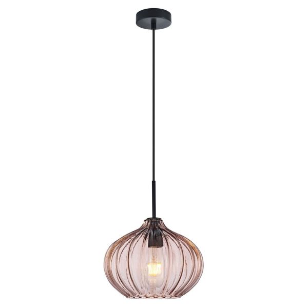 Lampa wisząca Italux PND-2940-1S-BK-CF Pansol