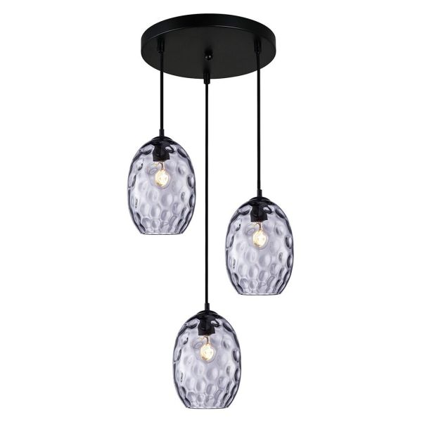 Lampa wisząca Italux PND-3031-3A-BK-SG Novala