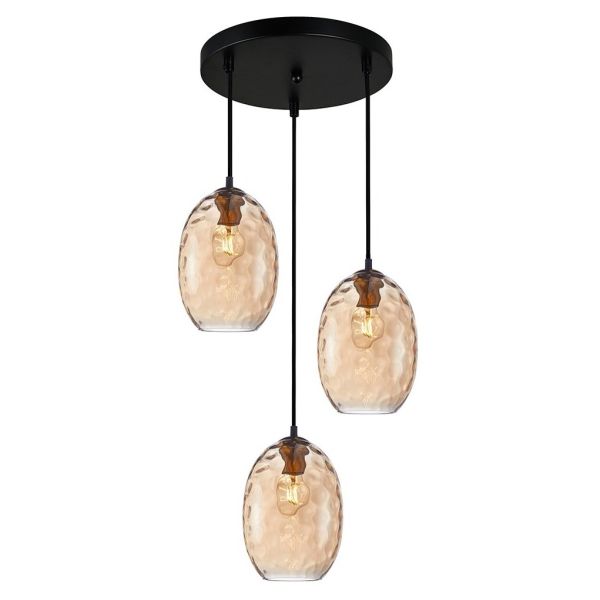 Lampa wisząca Italux PND-3031-3A-BRO-AMB Novala