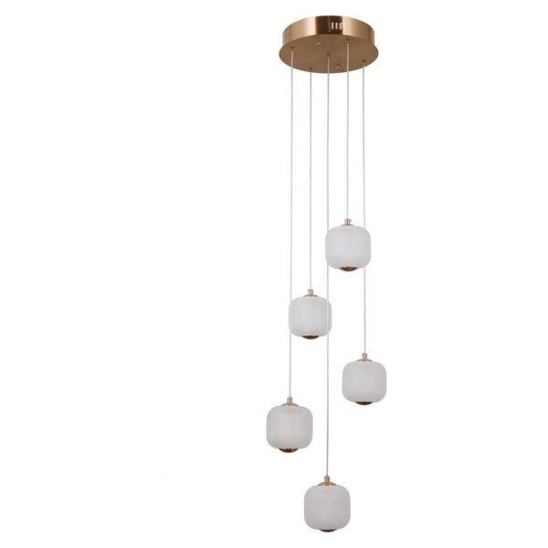 Lampa wisząca Italux PND-34362-5-HBR-OPAL Ganti