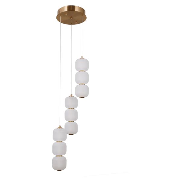 Lampa wisząca Italux PND-34362-9-HBR-OPAL Ganti