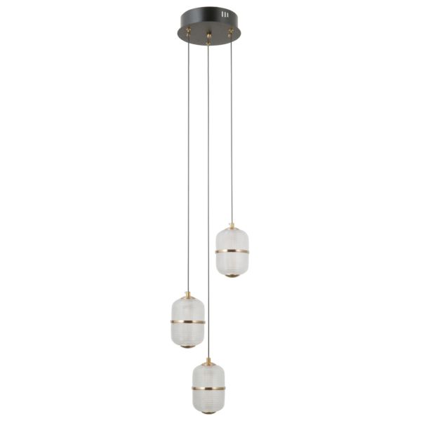 Lampa wisząca Italux PND-34375-3-BK Alani