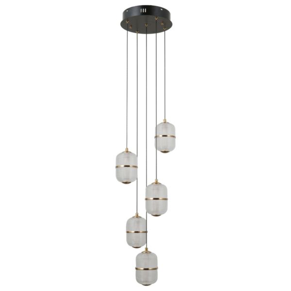 Lampa wisząca Italux PND-34375-5-BK Alani