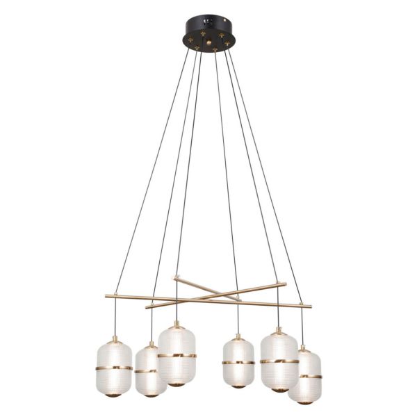 Підвісний світильник Italux PND-34375-6-BK Alani