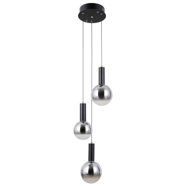 Lampa wisząca Italux PND-34378-3S-BK Strela