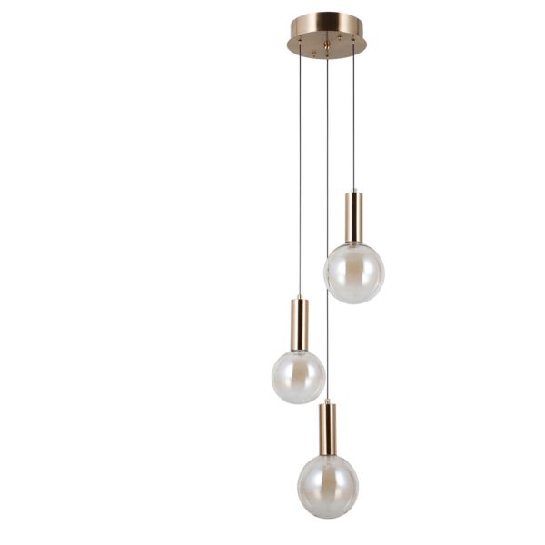 Lampa wisząca Italux PND-34378-3S-HBR Strela