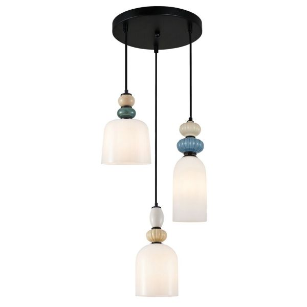 Lampa wisząca Italux PND-36573-3-BK-WH Bonata