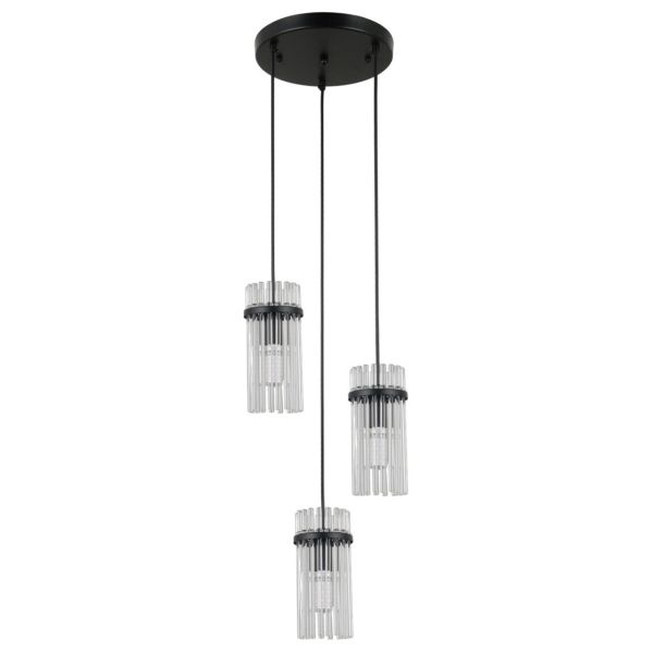 Lampa wisząca Italux PND-40930-3A-BK Merto