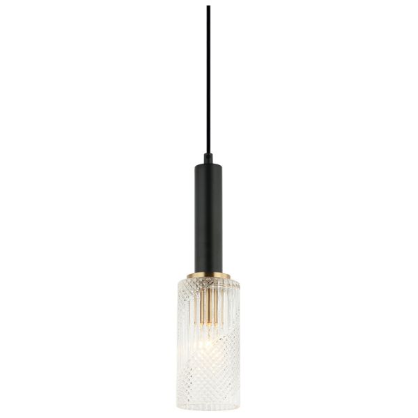 Lampa wisząca Italux PND-43309-1 BK+BR Perola