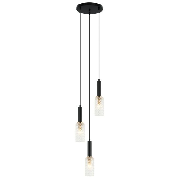 Lampa wisząca Italux PND-43363-3 BK+BR Perola