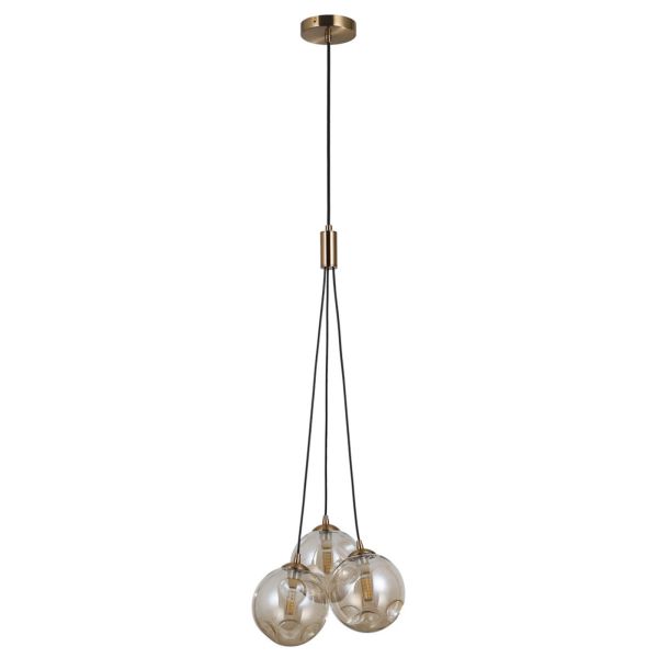 Lampa wisząca Italux PND-54456-3-HB-AMB Perlos