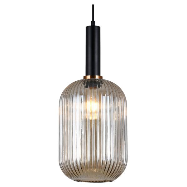 Lampa wisząca Italux PND-5588-1L-BK+AMB Antiola