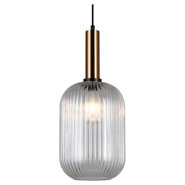 Lampa wisząca Italux PND-5588-1L-BRO+CL Antiola