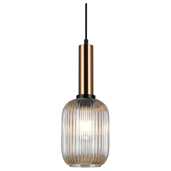 Lampa wisząca Italux PND-5588-1M-BRO+AMB Antiola