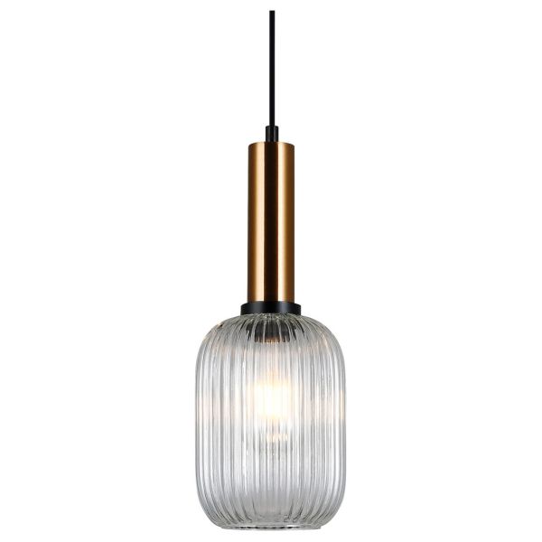 Lampa wisząca Italux PND-5588-1M-BRO+CL Antiola