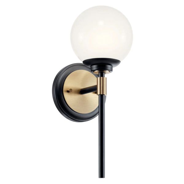 Kinkiet Kichler KL-BENNO1-BK-CPZ Benno 1 lt Black/Champagne Bronze