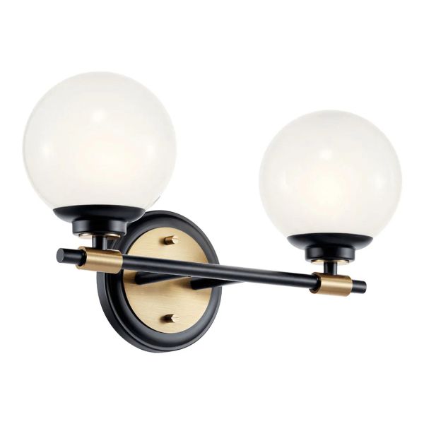 Kinkiet Kichler KL-BENNO2-BK-CPZ Benno 2 lt Black/Champagne Bronze