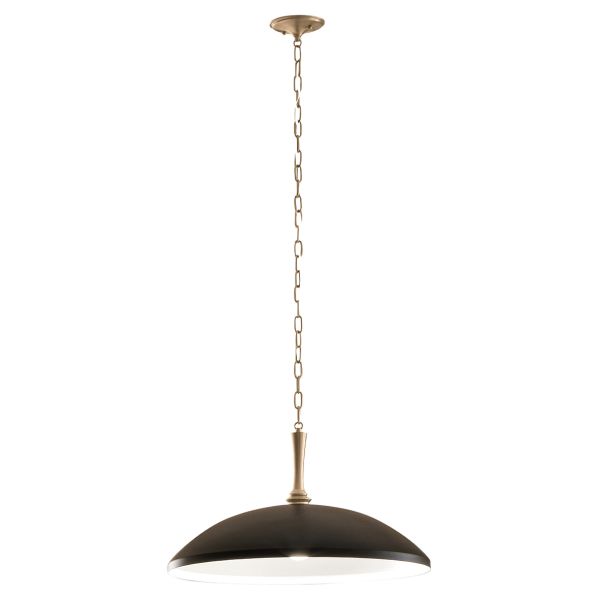 Підвісний світильник Kichler KL-DELAROSA-P-BK Delarosa 1 lt Black/Champagne Bronze