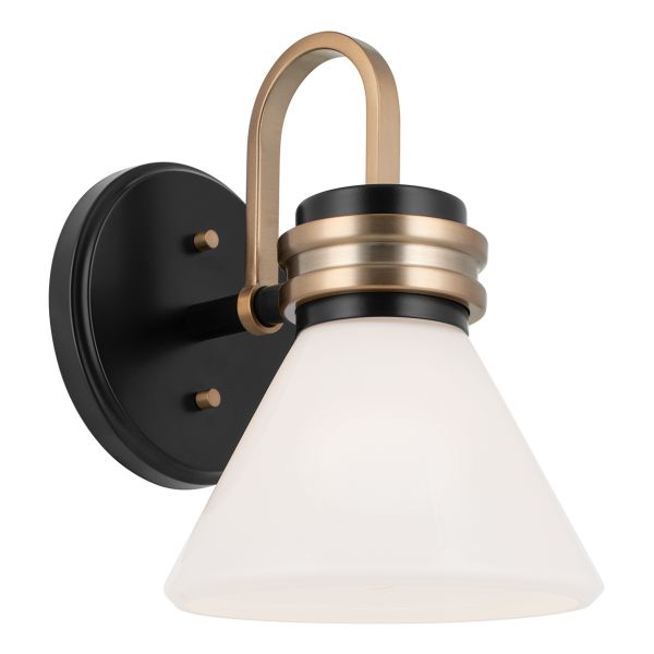 Kinkiet Kichler KL-FARUM1-BK-CPZ Farum 1 lt Black/Champagne Bronze
