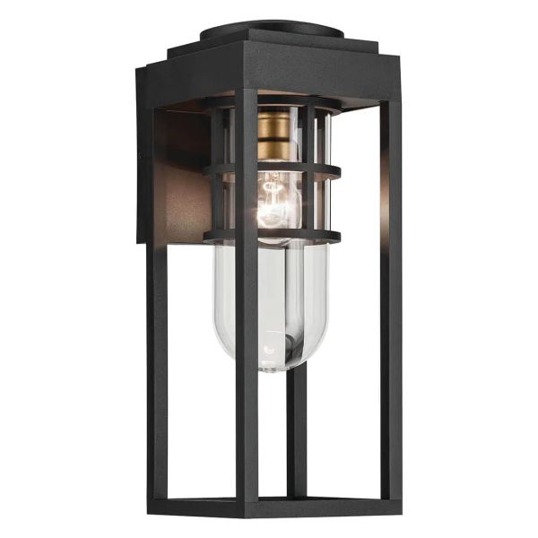 Lampa ścienna Kichler KL-HONE-M-BKT Hone Coastal 1 lt Medium Textured Black