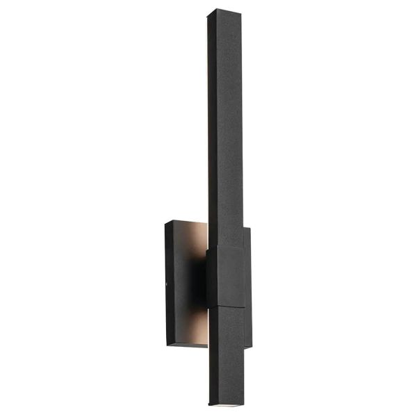 Kinkiet Kichler KL-NOCAR-M-BK Nocar Medium LED Textured Black