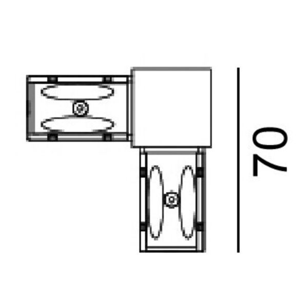 Кутове з'єднання LTX 06.SE90HR.BK In_Line S Corner 90