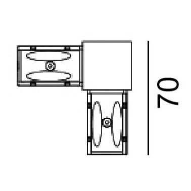 Кутове з'єднання LTX 06.SE90HR.BK In_Line S Corner 90