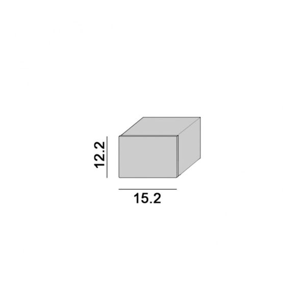 Заглушка LTX 12.1417.WT.IN.EC End cap for PROFILE W&T IN. L15.2mm, w12.2mm, h7mm, 2pcs набір з 2 шт.