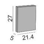 Заглушка LTX 12.2127.EC End cap for PROFILE FLOOR IN. L21.4mm, w5mm, h27mm, 2pcs