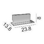 Заглушка LTX 12.2409.EC End cap for PROFILE COUNTUR TRIM. L23.8mm, w13.3mm, h8.8mm, silver color, 2pcs набір з 2 шт.