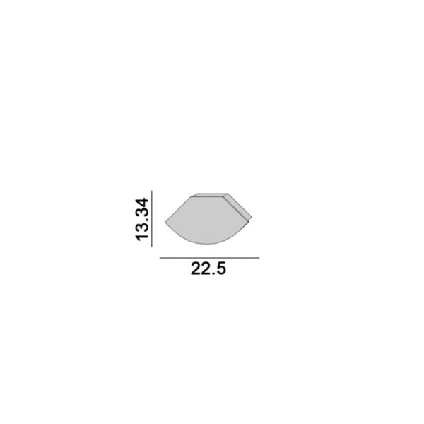 Заглушка LTX 12.2510.WT.OUT.EC End cap for PROFILE W&T OUT. L22.5mm, w13.34mm, h7mm, 2pcs набір з 2 шт.