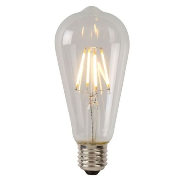 Żarówka ledowa  kompatybilna ze ściemniaczem Lucide 49015/05/60 moc 5W z serii Led bulb. Rozmiar — ST64 z gwintem E27, temperatura barwowa — 2700K