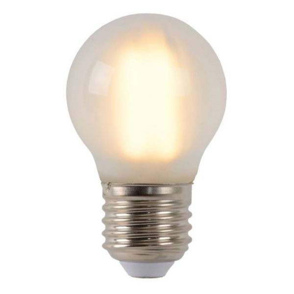 Лампа світлодіодна  сумісна з димером Lucide 49021/04/67 потужністю 4W з серії Led bulb. Типорозмір — G45 з цоколем E27, температура кольору — 2700K