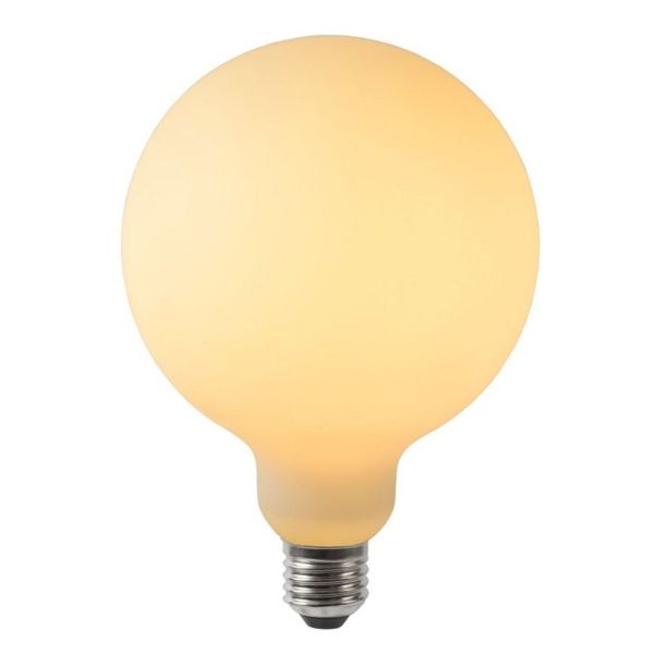 Лампа світлодіодна  сумісна з димером Lucide 49050/05/61 потужністю 5W з серії Filament bulb. Типорозмір — G125 з цоколем E27, температура кольору — 2700K