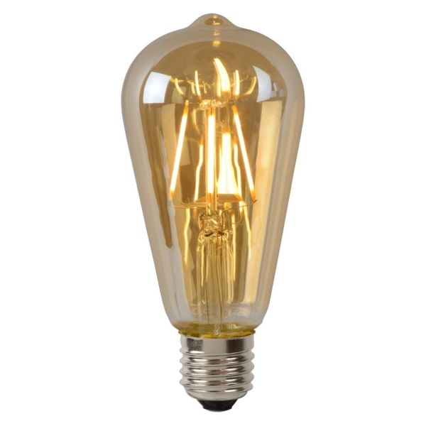 Лампа світлодіодна  сумісна з димером Lucide 49068/05/62 потужністю 5W з серії Led bulb. Типорозмір — ST64 з цоколем E27, температура кольору — 2700K