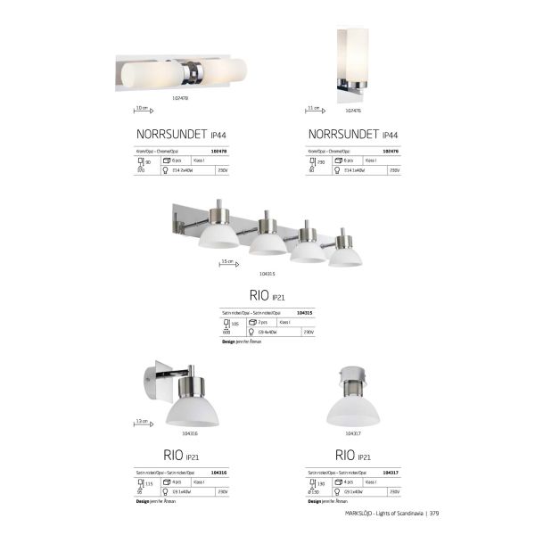 Oświetlenie lustra Markslojd 102478 Norrsundet w katalogu producenta