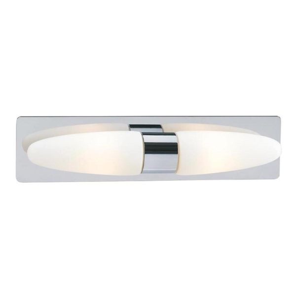 Oświetlenie lustra Markslojd 107611 Bullet Wall 2L Chrome/White IP44