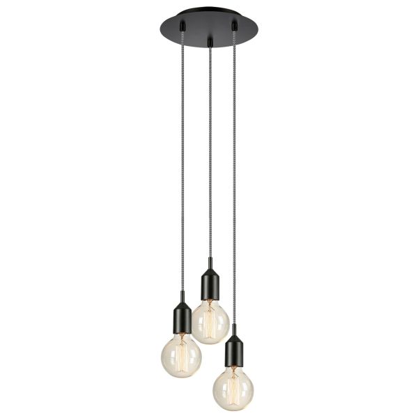 Lampa wisząca Markslojd 108452 Bronx Pendant 3l Round Black